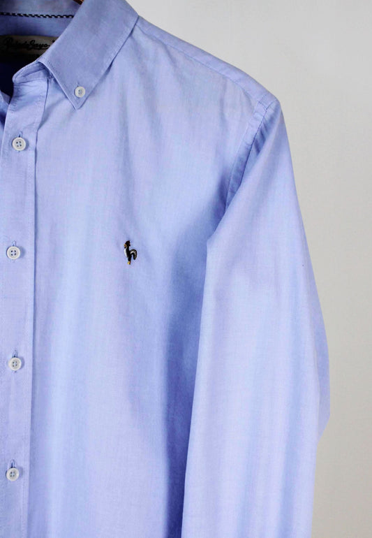 Chemise Oxford délavée bleu clair