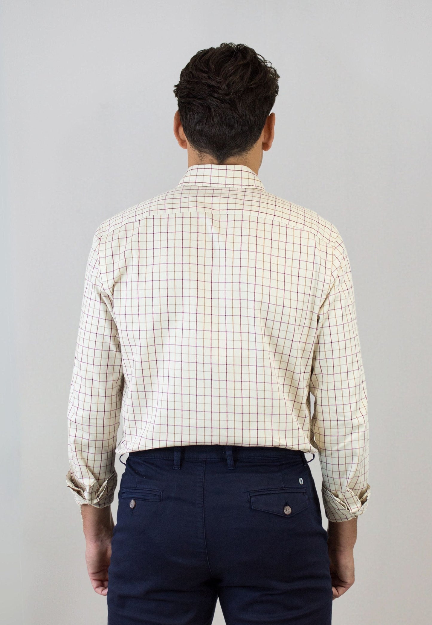 Camisa de cuadro en tonos claros