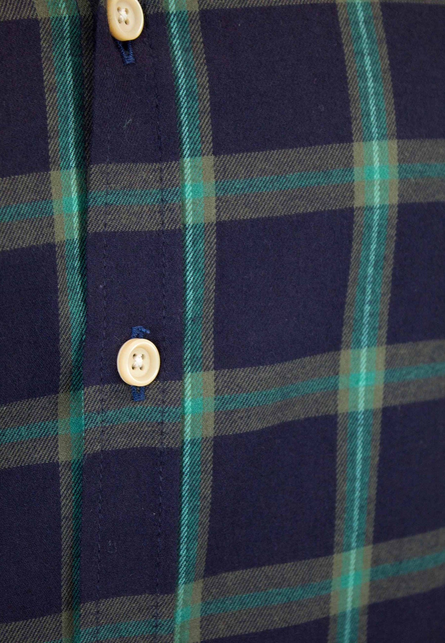 Camisa marino de cuadros verdes