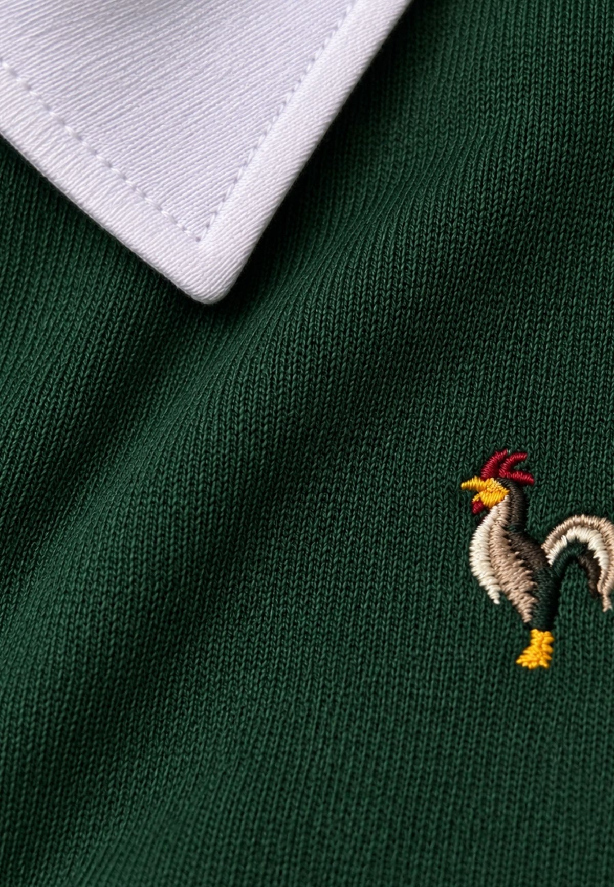 Polo de manga larga verde botella