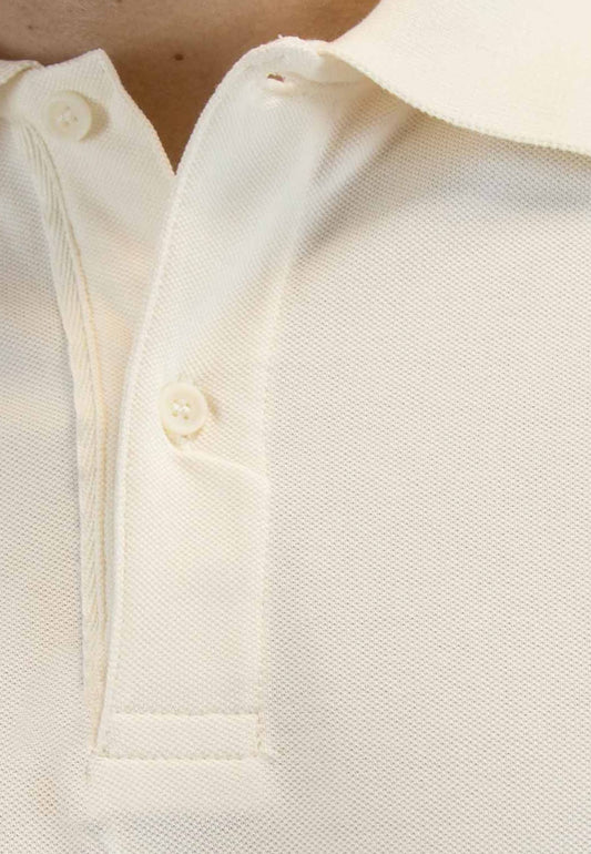 Raw short-sleeved polo shirt