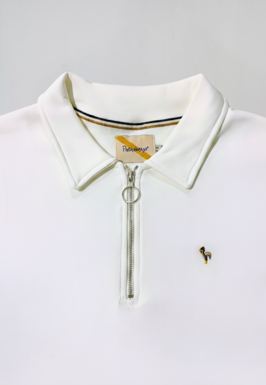 Sudadera cuello polo nude