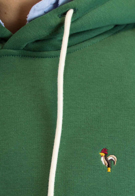 Sudadera con capucha verde lisa