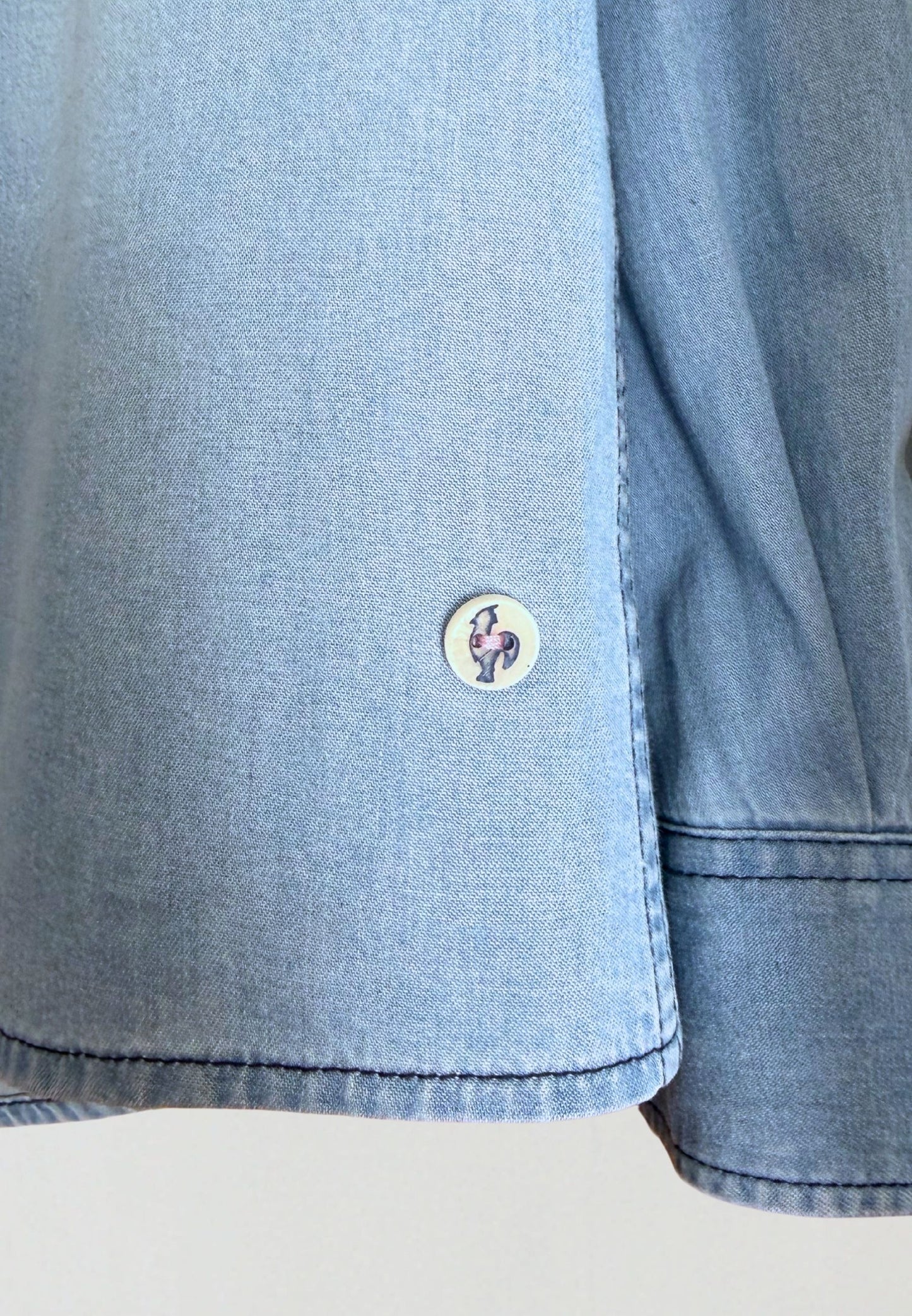 Camisa vaquera de algodón mujer