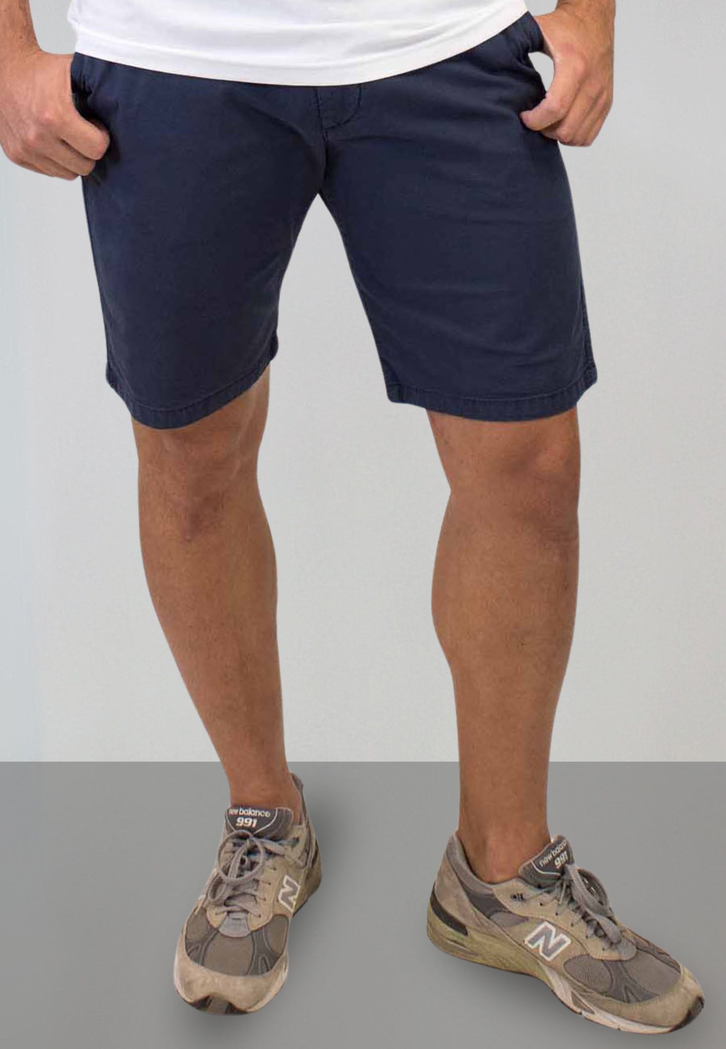 Bermuda homme bleu marine style chino