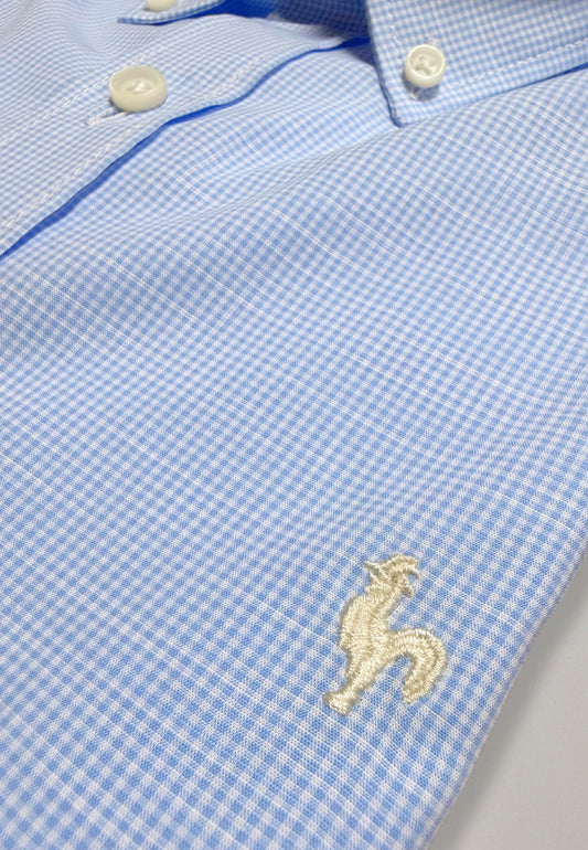Camisa mini vichy azul