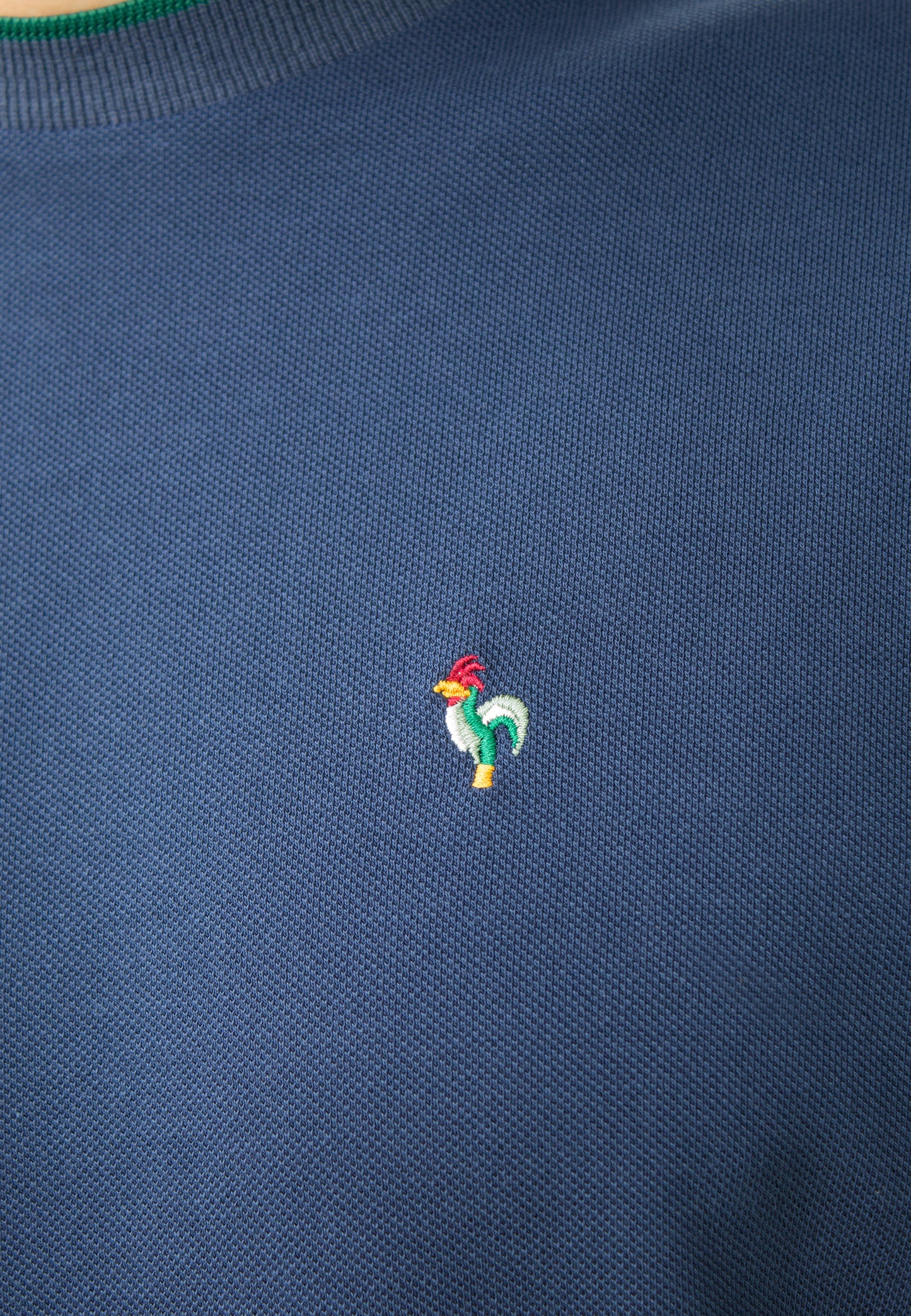 Camiseta piqué de manga corta marino
