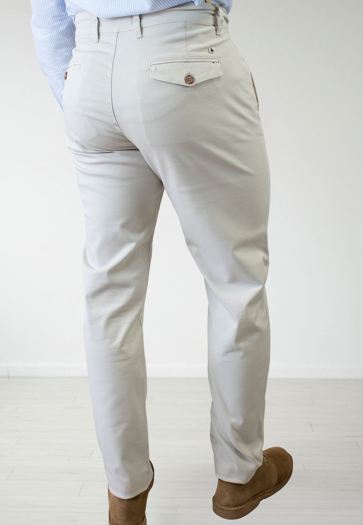 Pantalon chino noir élastique pour homme