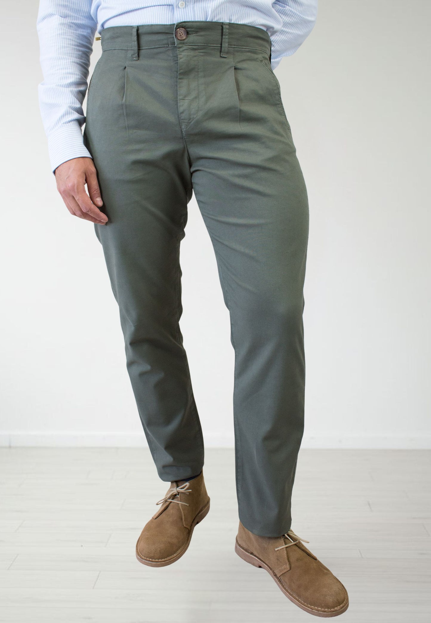 Pantalon chino noir élastique pour homme