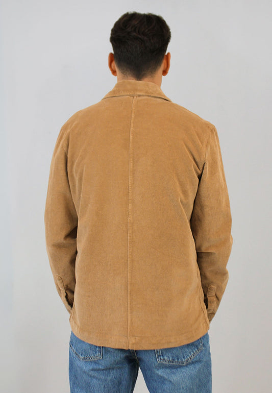 Sobrecamisa de pana camel con bolsillos