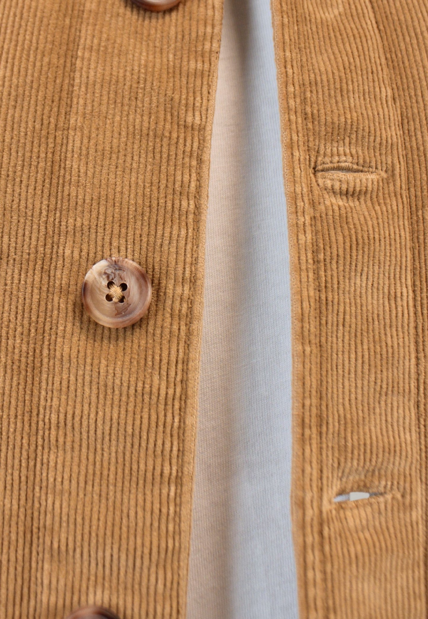 Sobrecamisa de pana camel con bolsillos