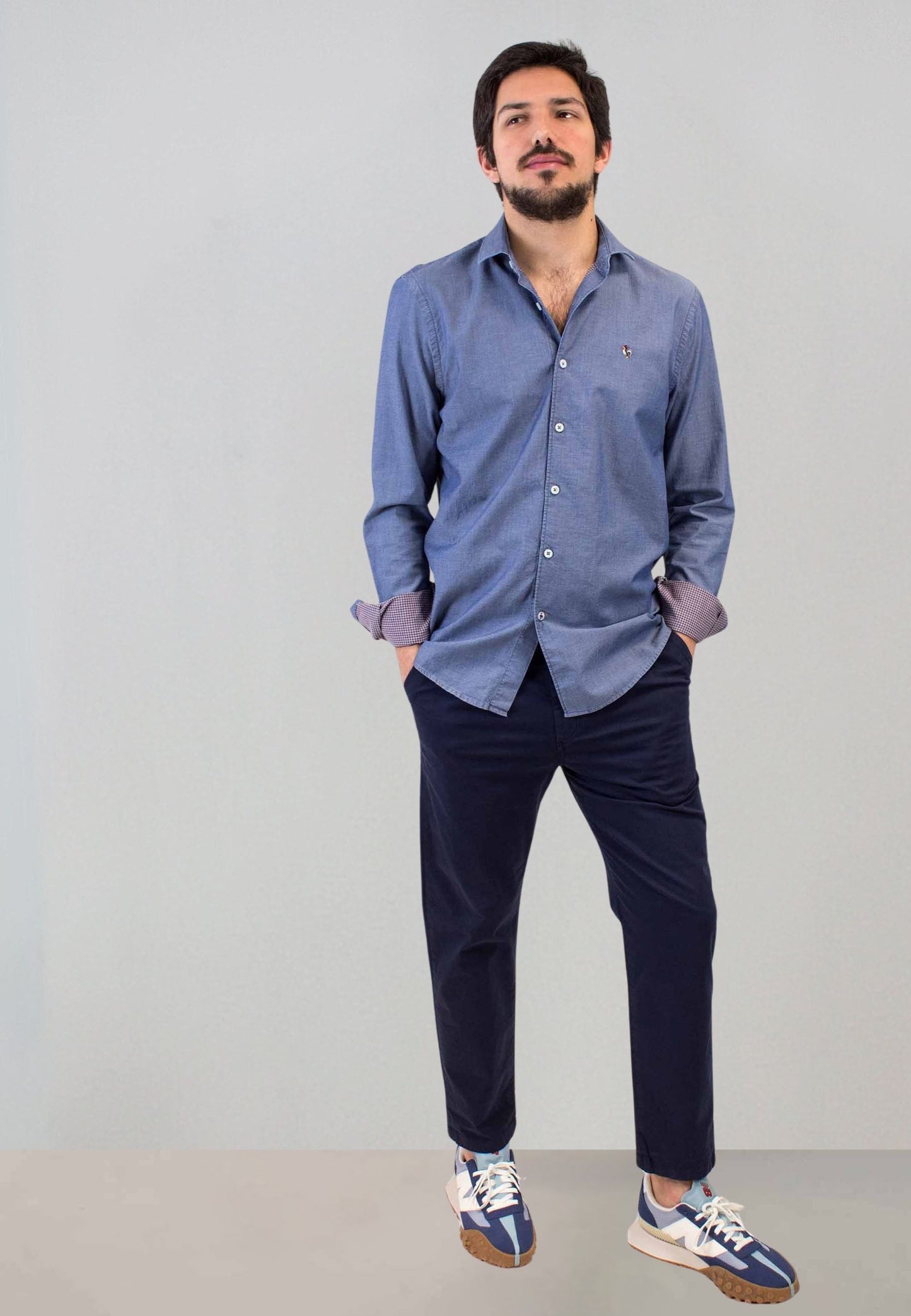 Camisa denim con detalle