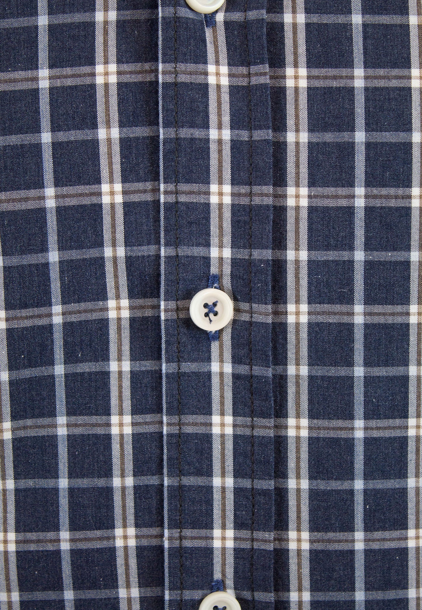 Camisa marino de cuadros blancos