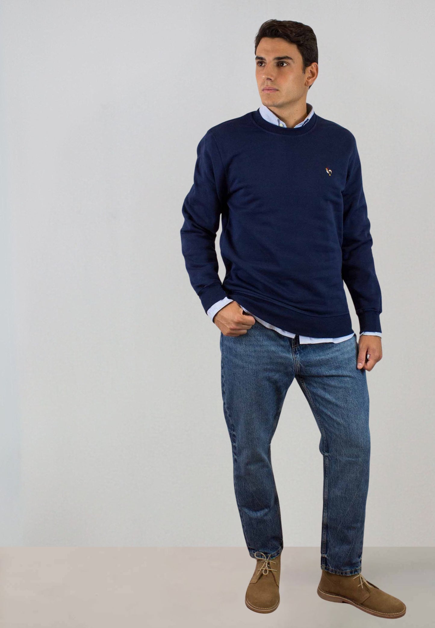 Yellow short-sleeved polo shirt