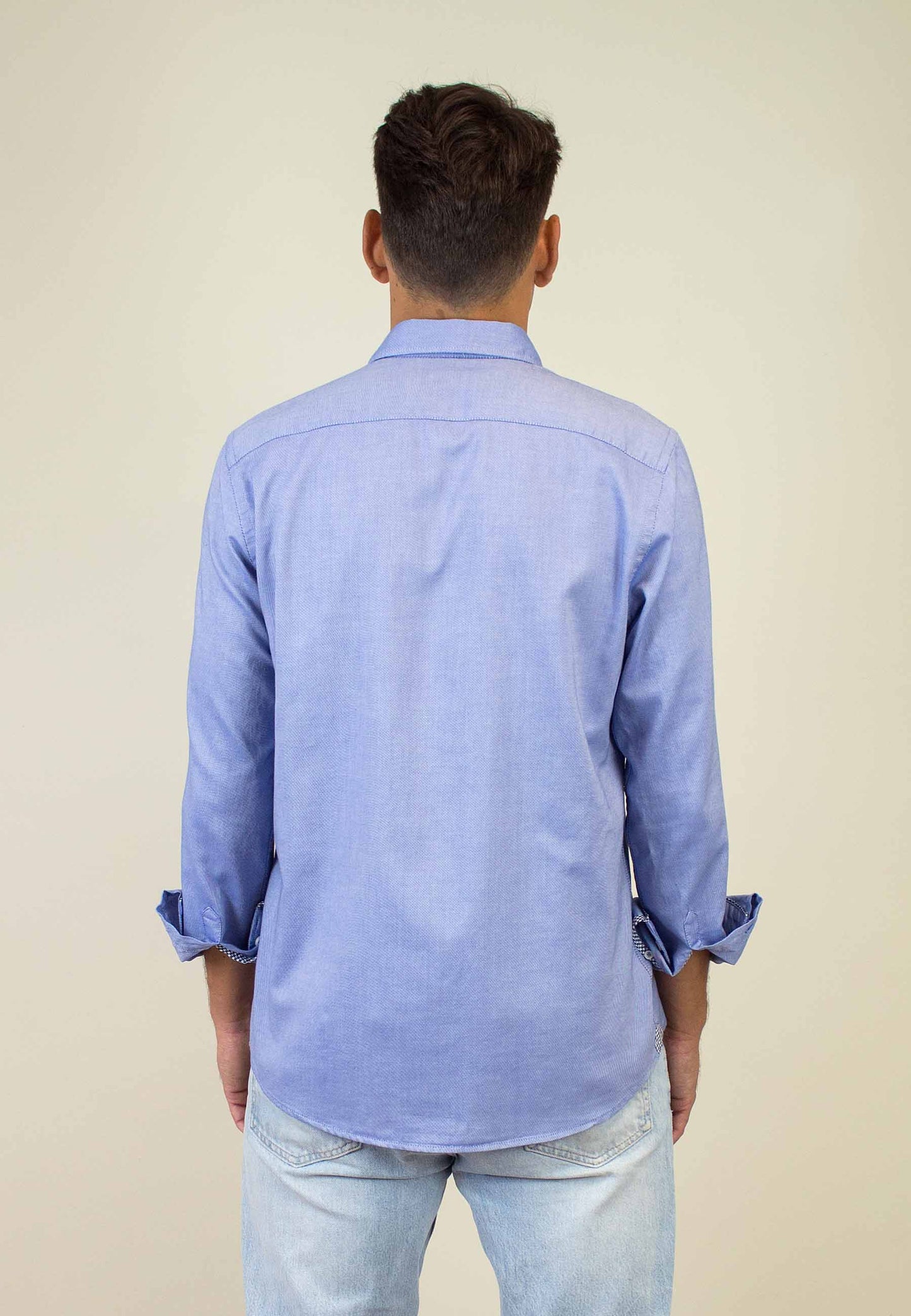 Camisa oxford lavado azul medio