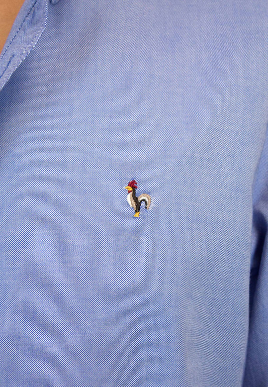Camisa oxford lavado azul medio