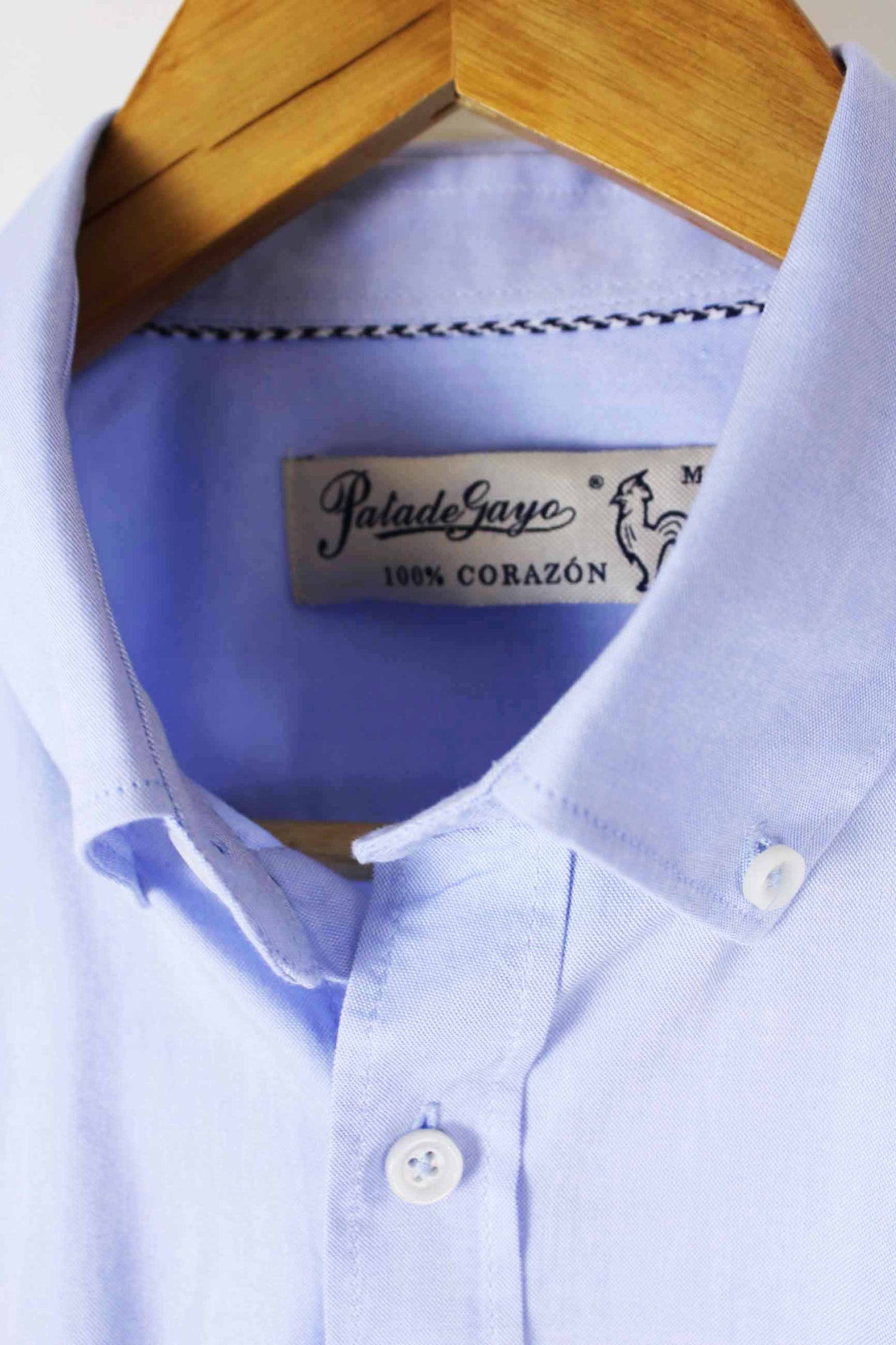 Camisa oxford lavado celeste