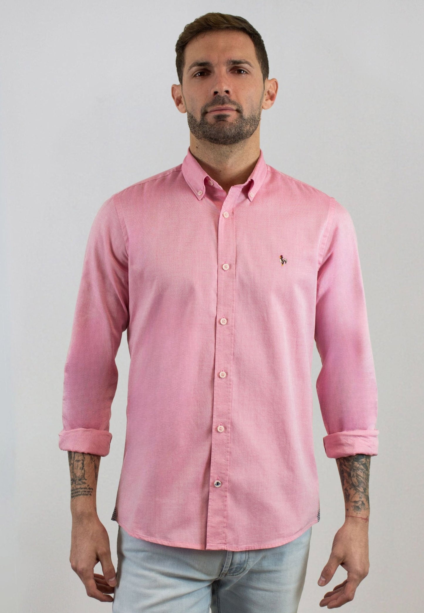 Camisa oxford lavado coral