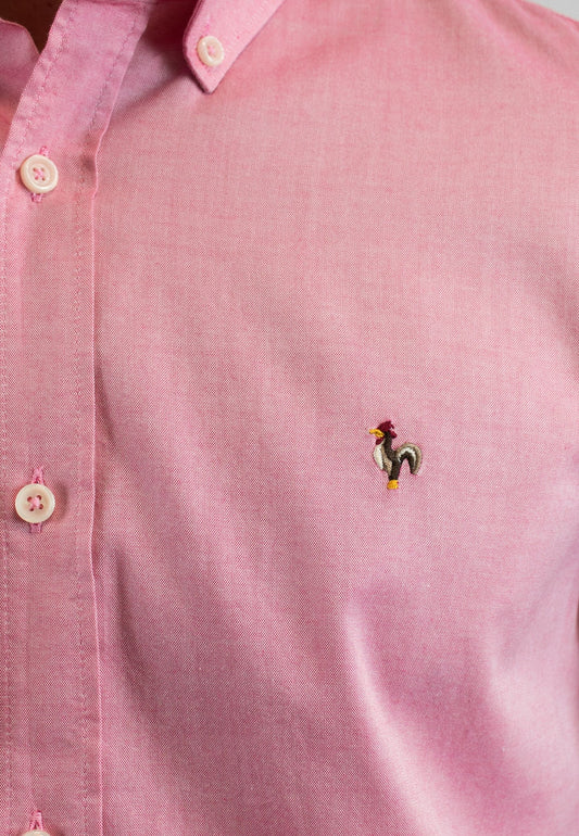 Coral wash oxford shirt