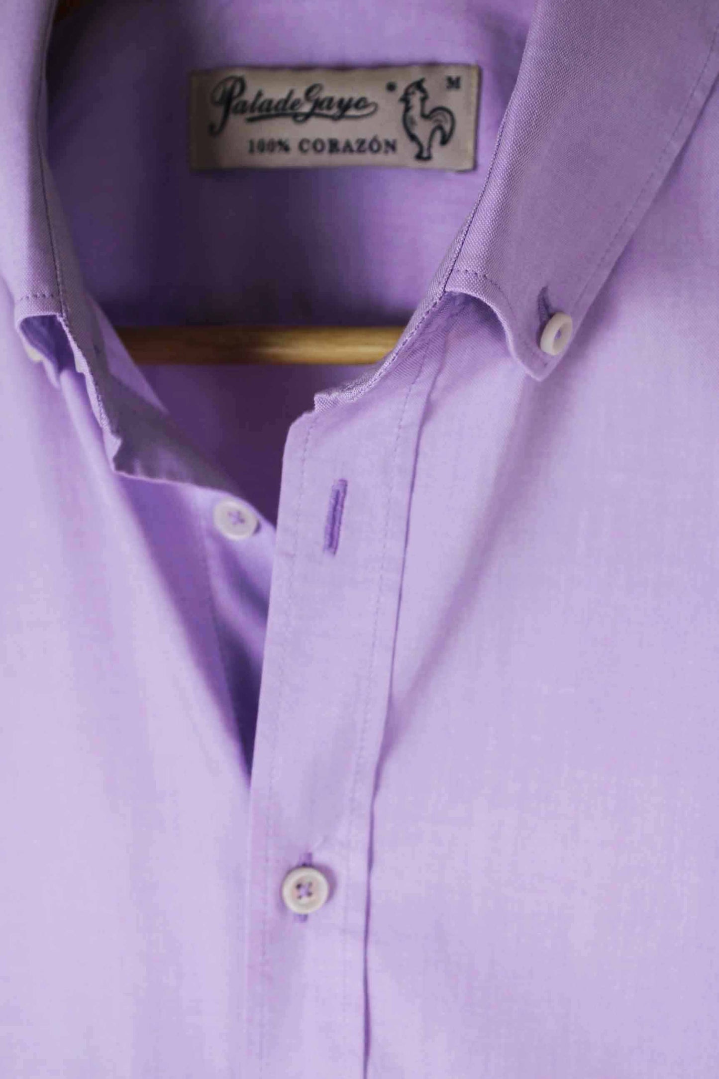 Camisa oxford lavado lila