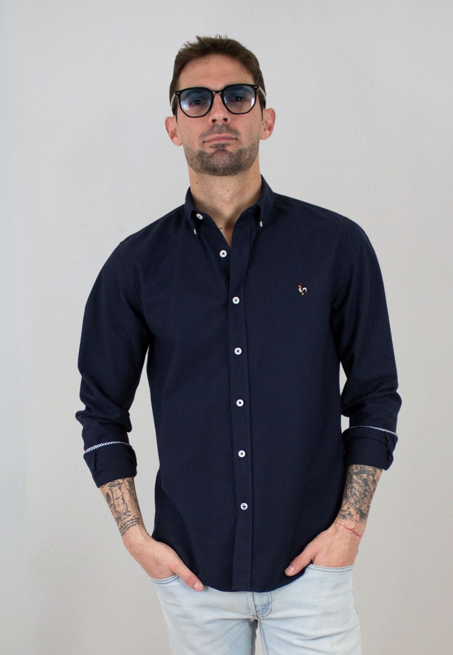 Camisa oxford lavado marino