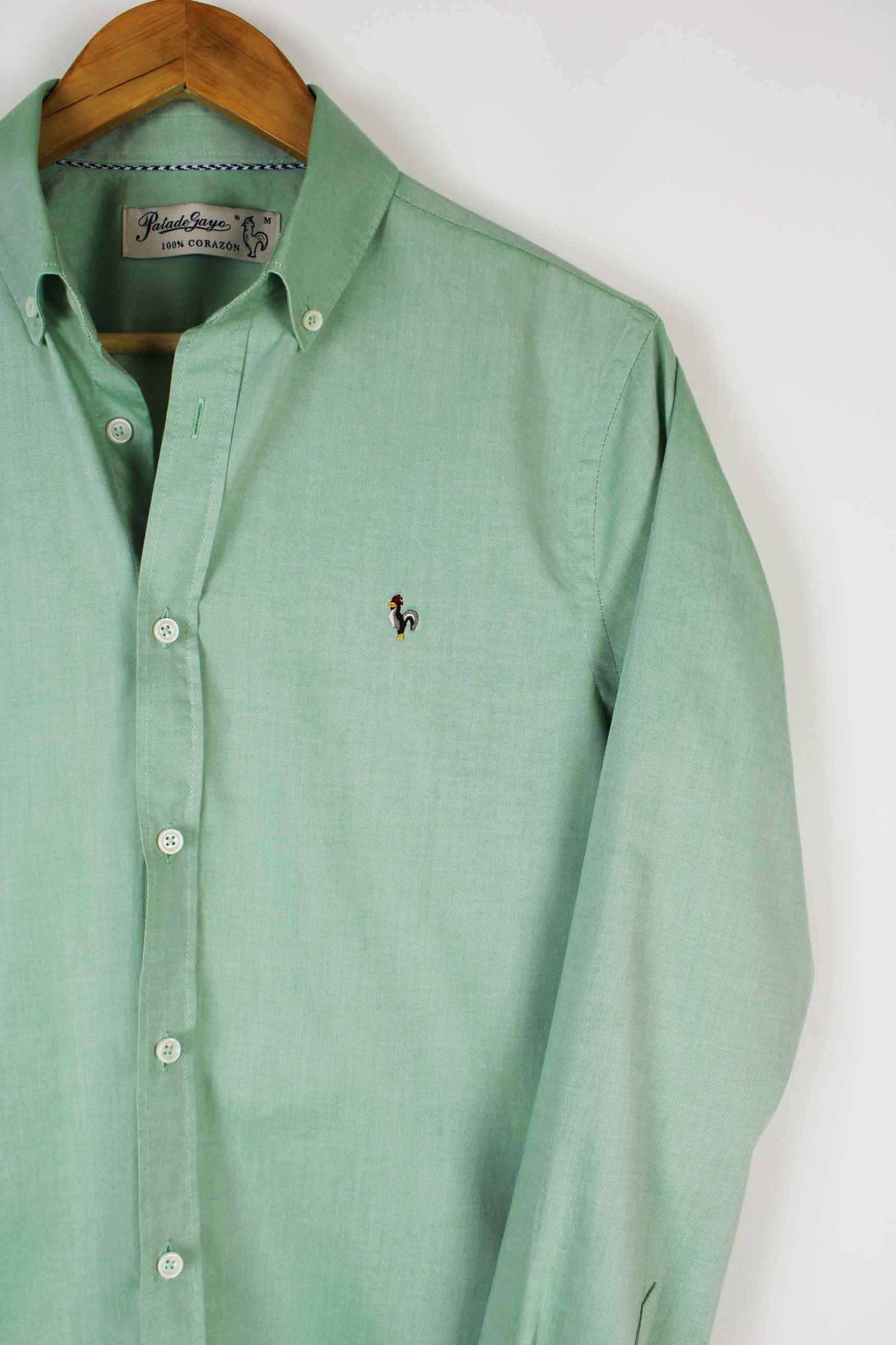 Camisa oxford lavado verde