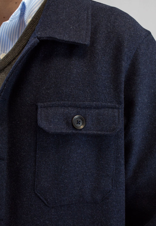 Sobrecamisa con lana marino