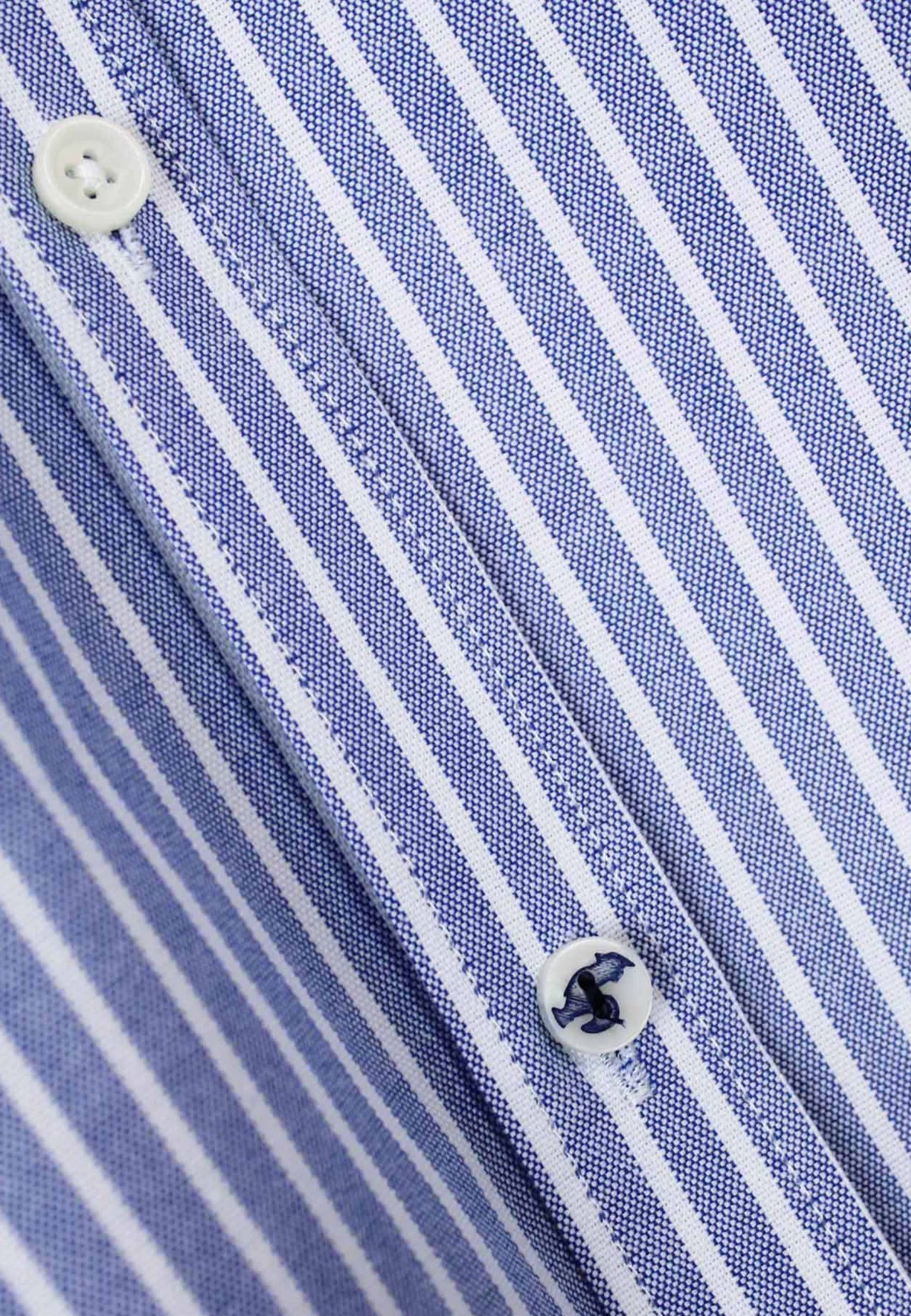 Camisa oxford de rayas anchas marino