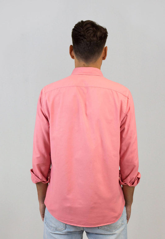 Pink striped oxford shirt