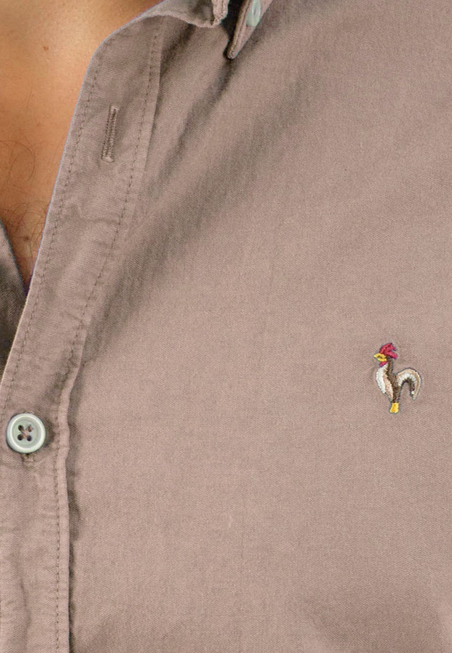 Camisa de algodón reciclado marrón