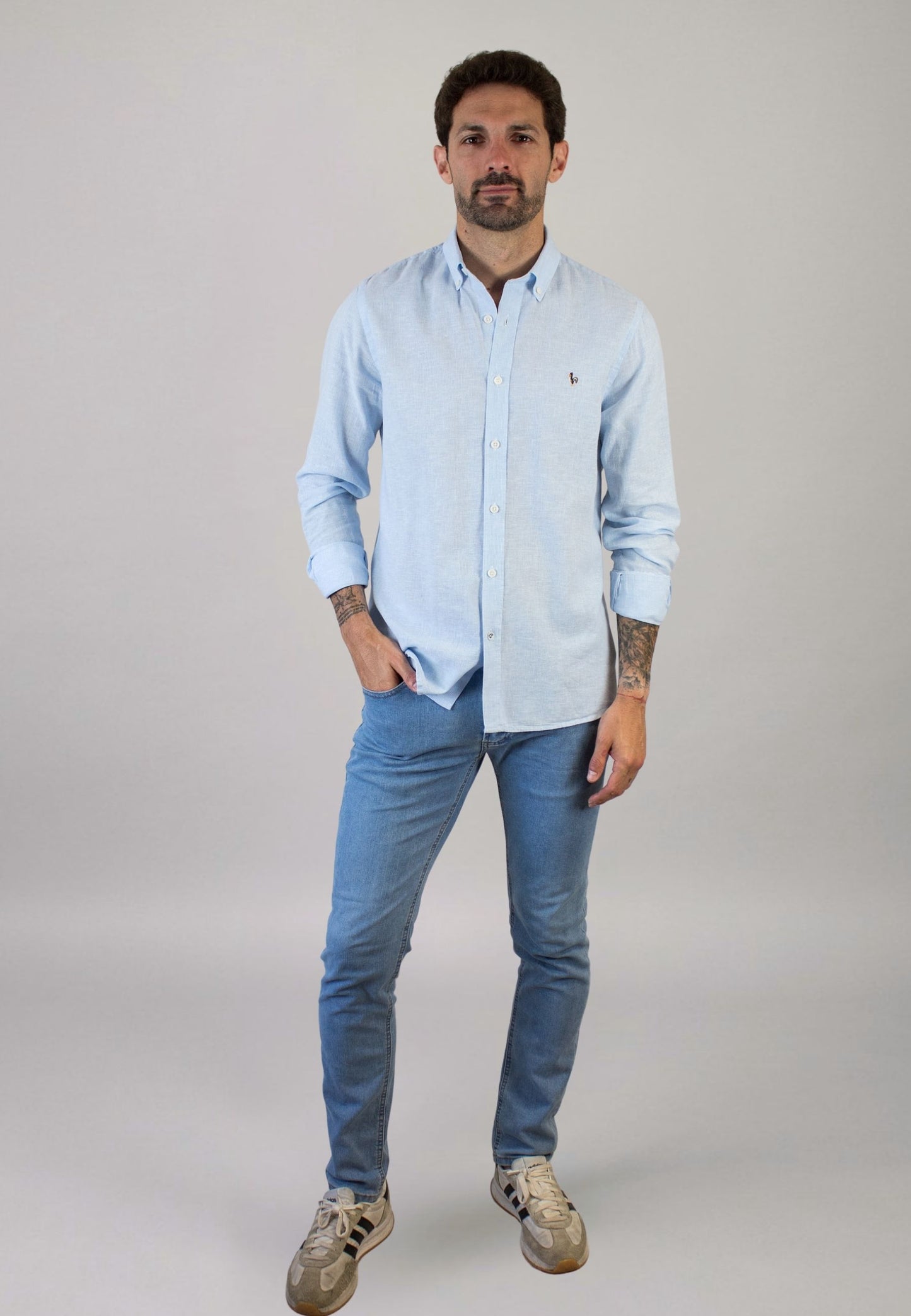 Chemise à carreaux roses