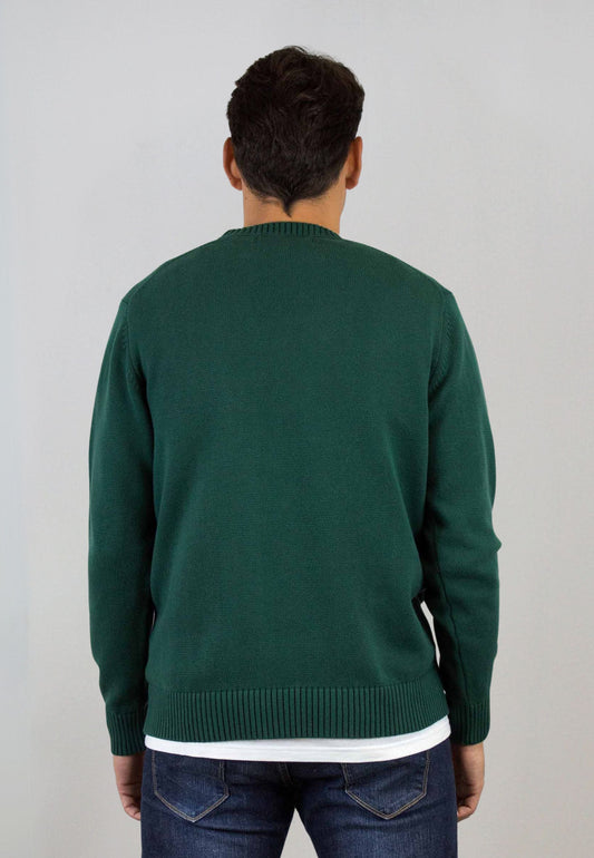 Jersey verde de algodón