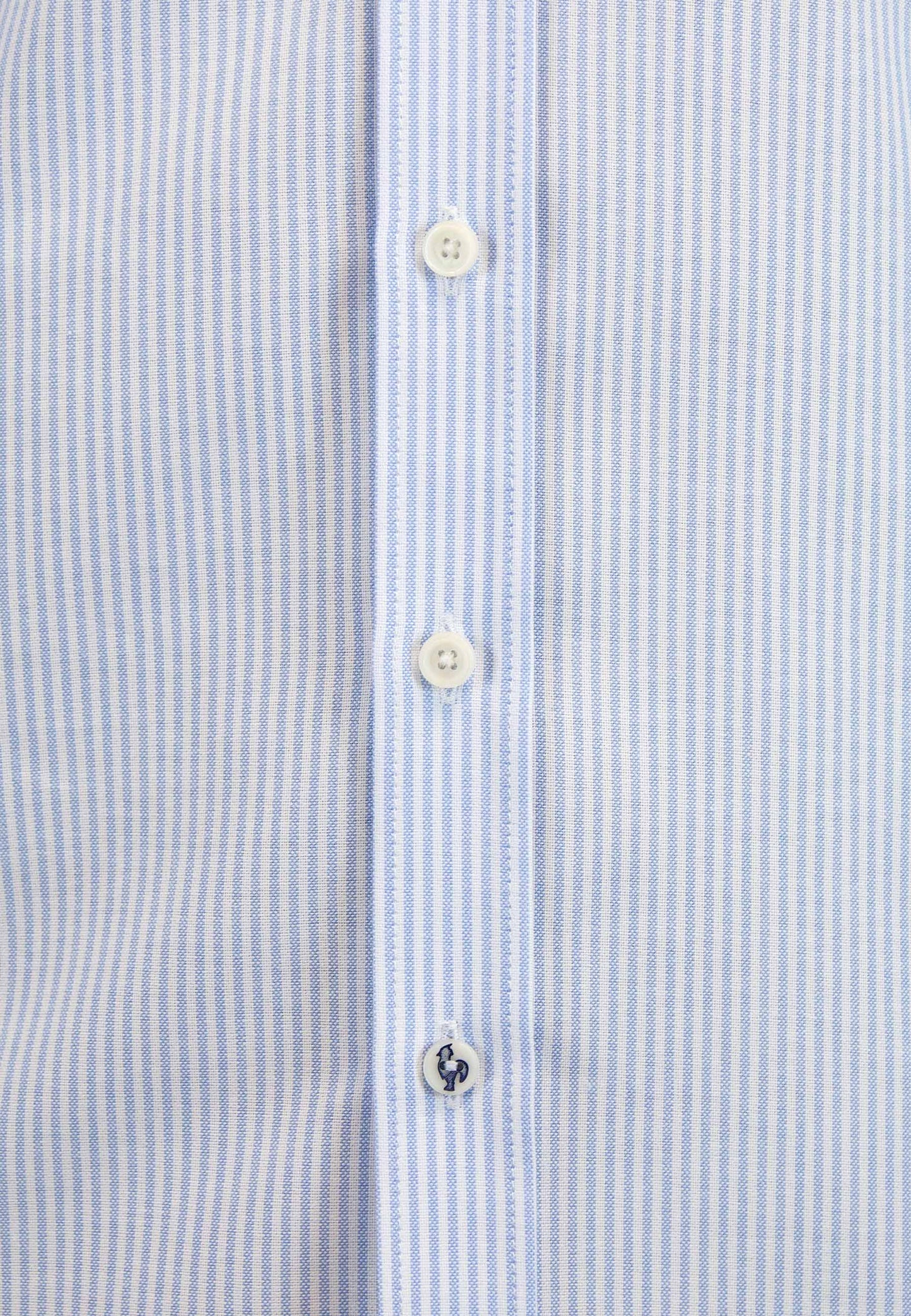 Camisa oxford de rayas celeste