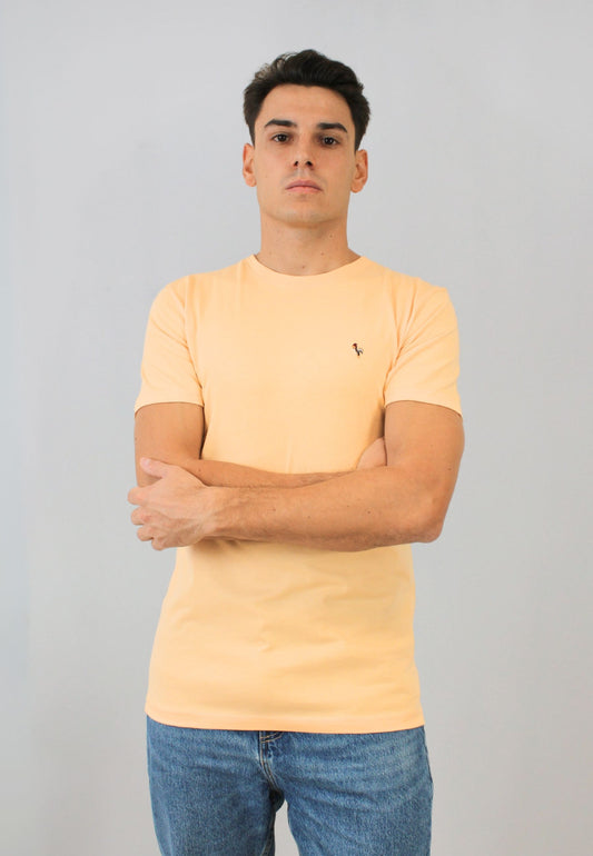 Yellow short-sleeved T-shirt