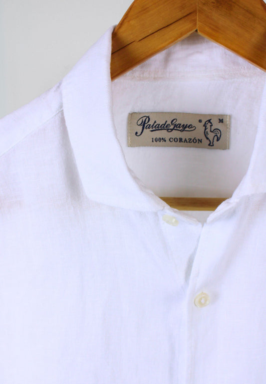 Camisa de lino blanco italiano