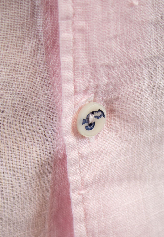 Camisa de lino rosa italiano