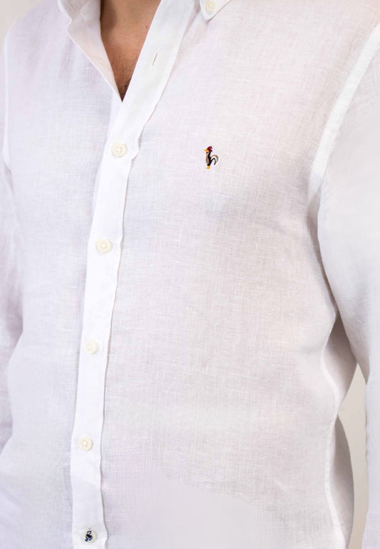 Camisa de lino blanca