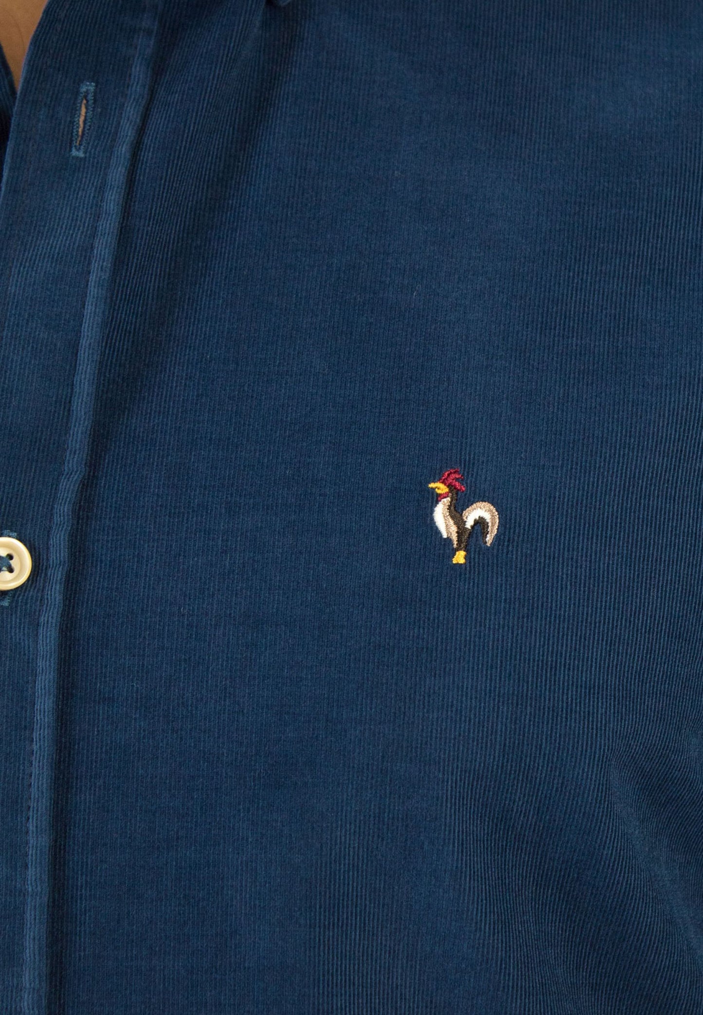 Camisa de micro pana petróleo