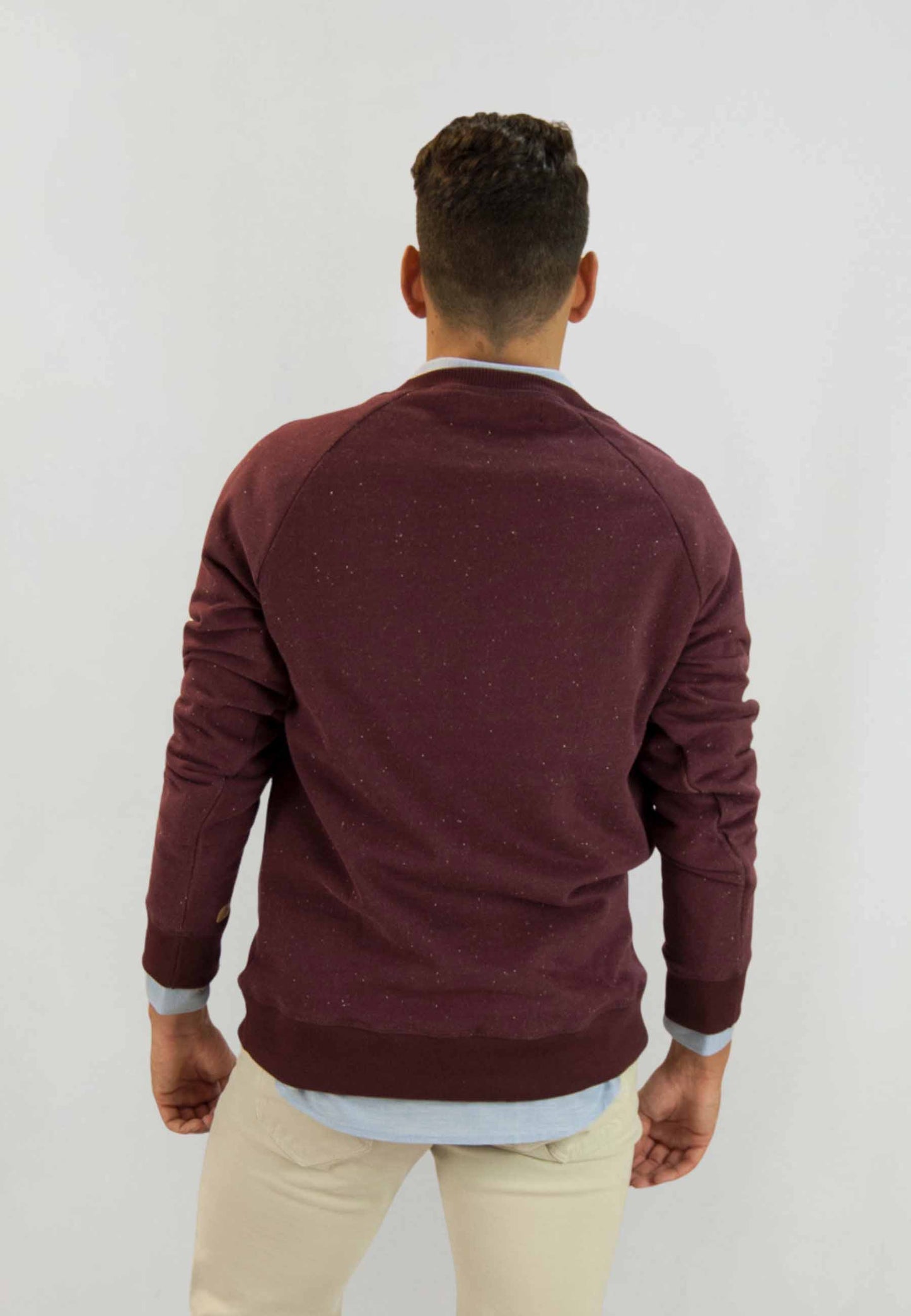 Sudadera granate logo rizo