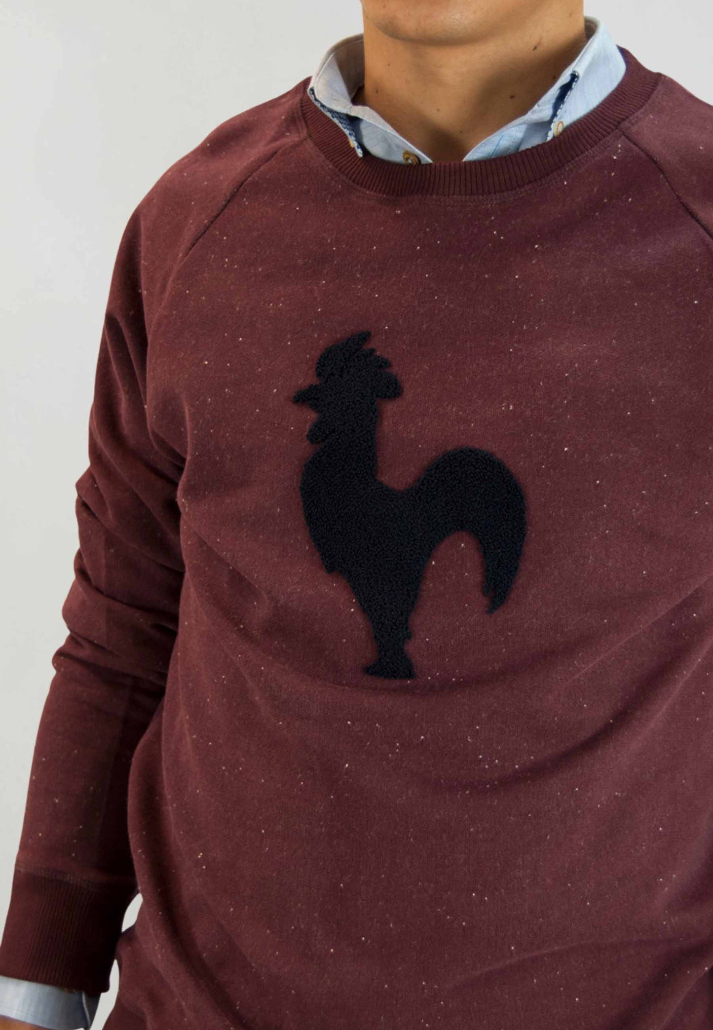 Sudadera granate logo rizo