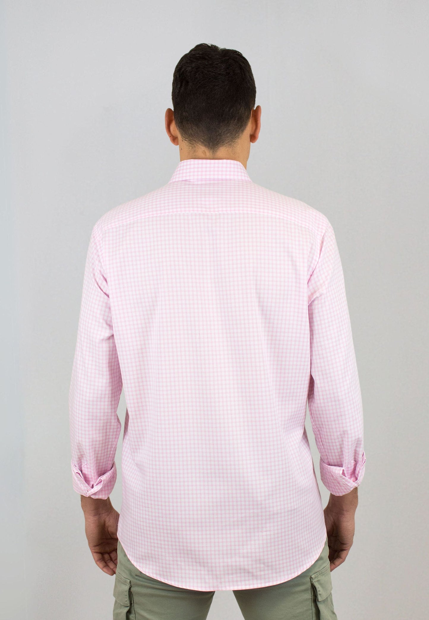 Camisa de cuadros vichy rosa