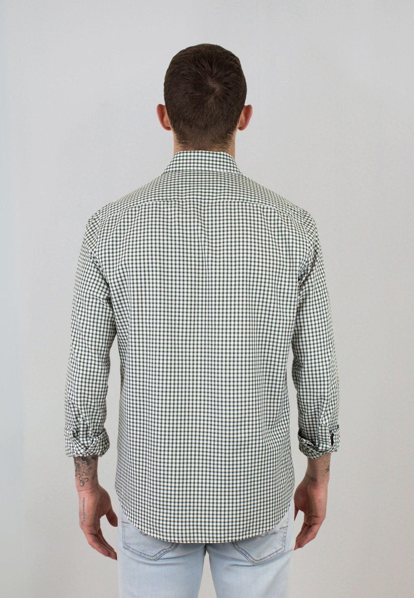 Camisa de cuadros vichy verde