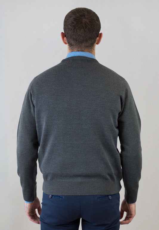 Jersey gris marengo con lana