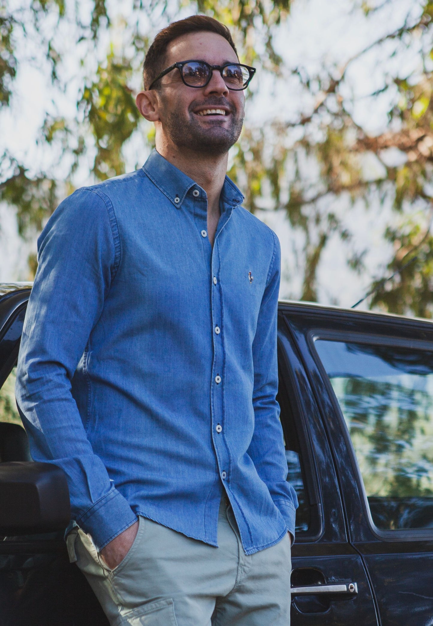 Camisa denim bleached