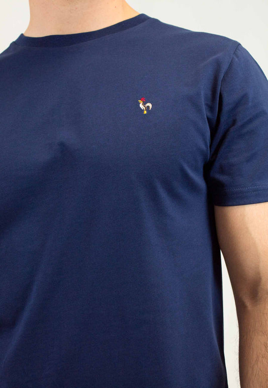 Navy short-sleeved T-shirt
