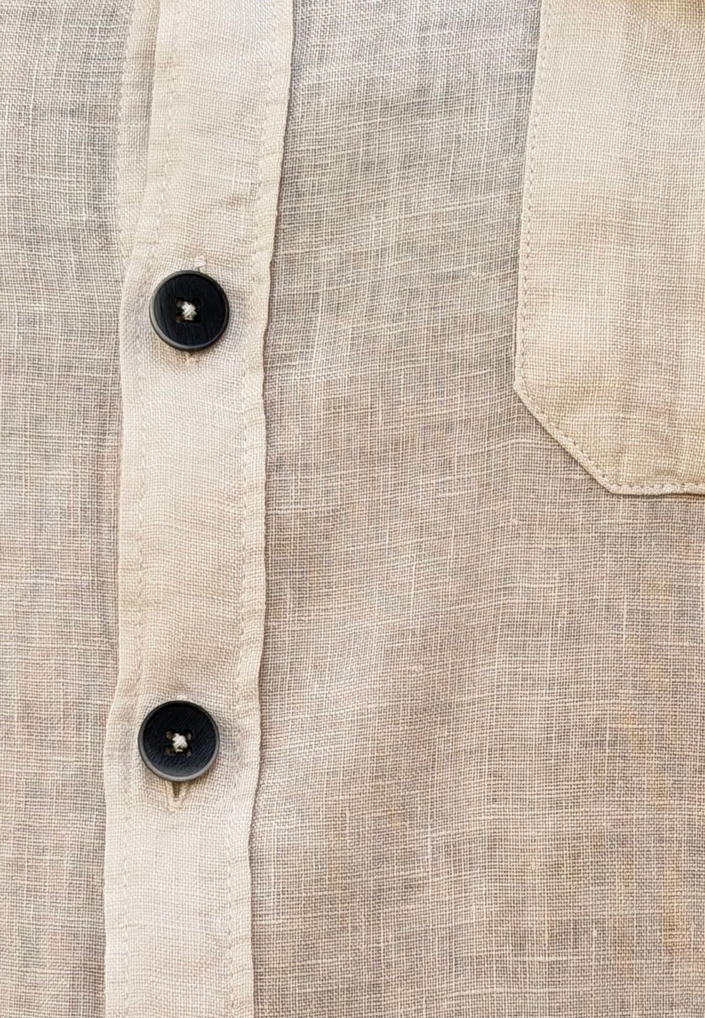 Camisa sahariana de lino crudo