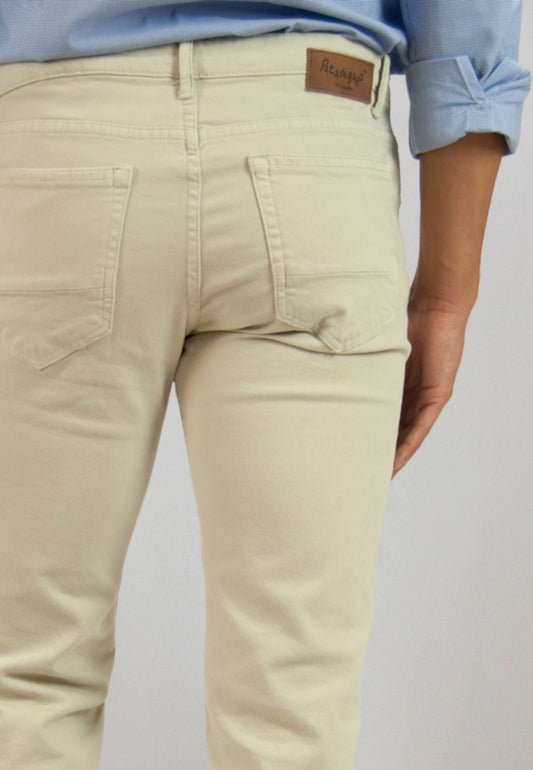 Pantalón cinco bolsillos beige
