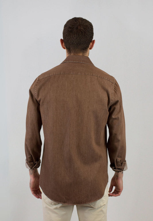 Chemise en jean blanchi