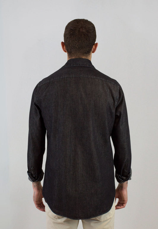 Chemise en jean blanchi