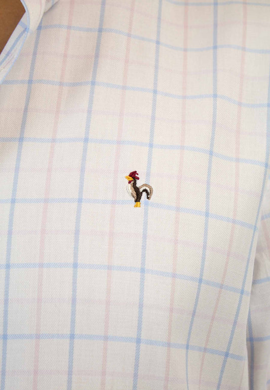 Chemise Oxford à rayures roses